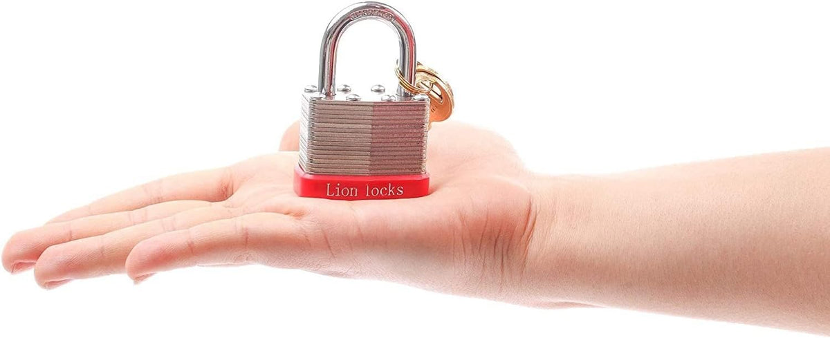 24 Keyed-Alike Padlocks with 1.25” Shackle, 48 Keys, Hardened Steel Case, Brass Cylinder U8325