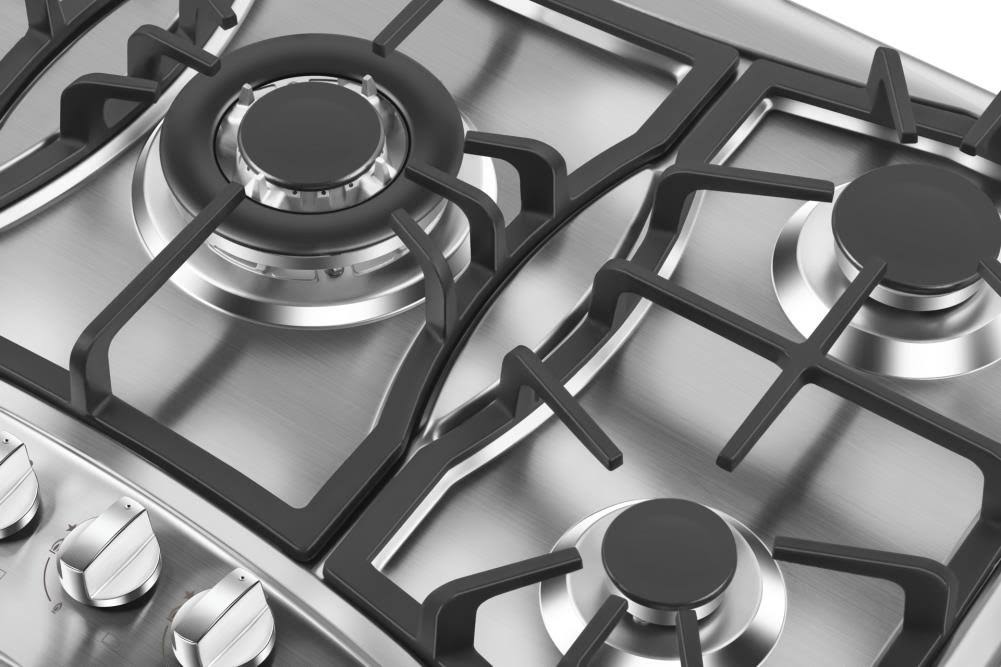 30x22 Gas Cooktop with 5 Sealed Burners and Cast Iron Grates V39691