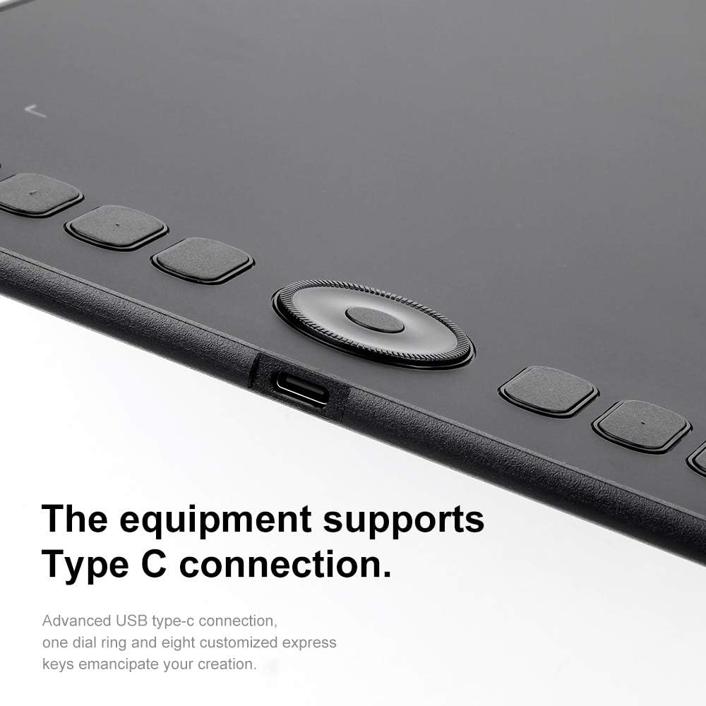 8192 Levels Battery-Free Stylus Graphics Drawing Tablet with 8 Express Keys O1379