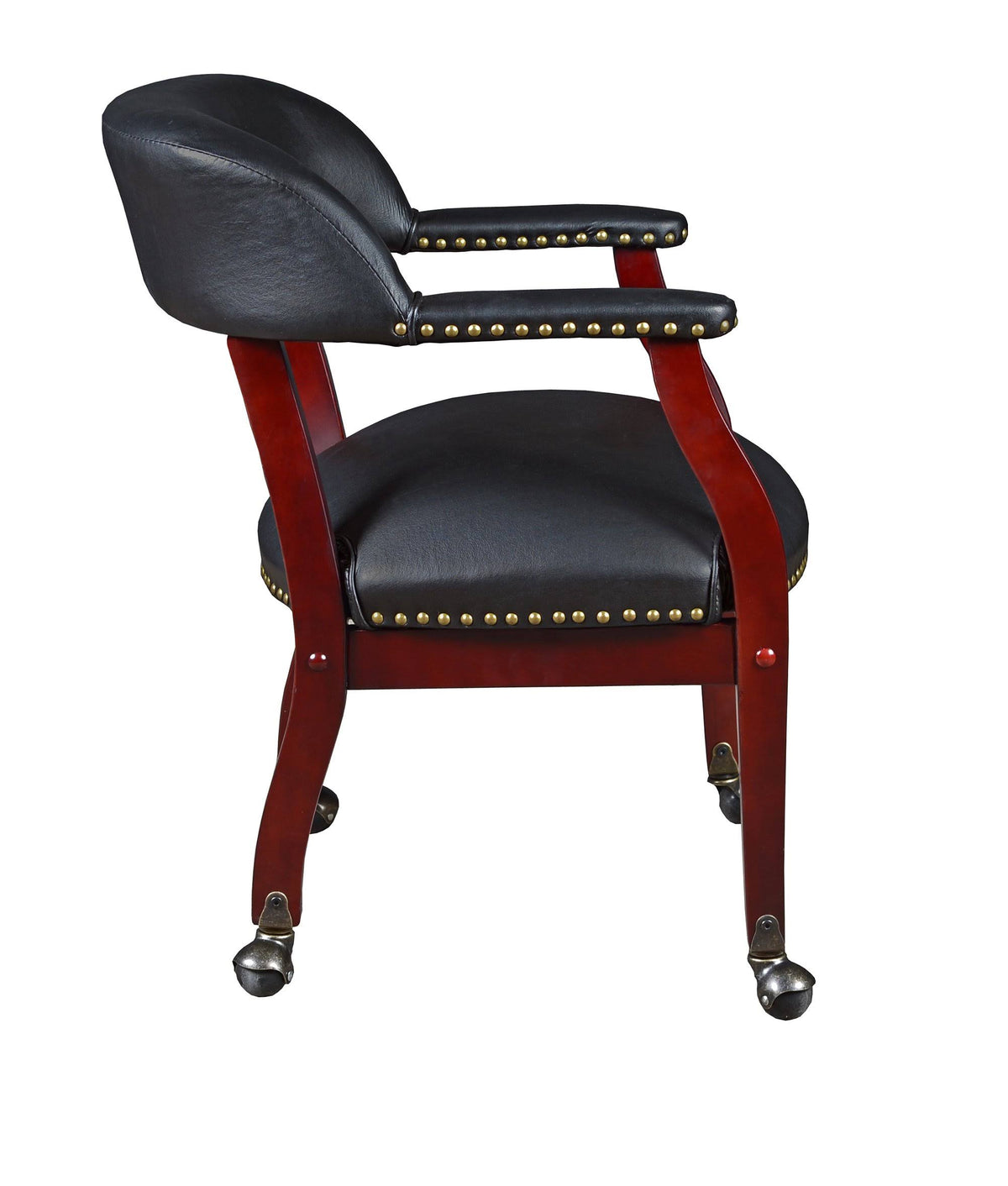 Black Captain Chair with Casters P622802