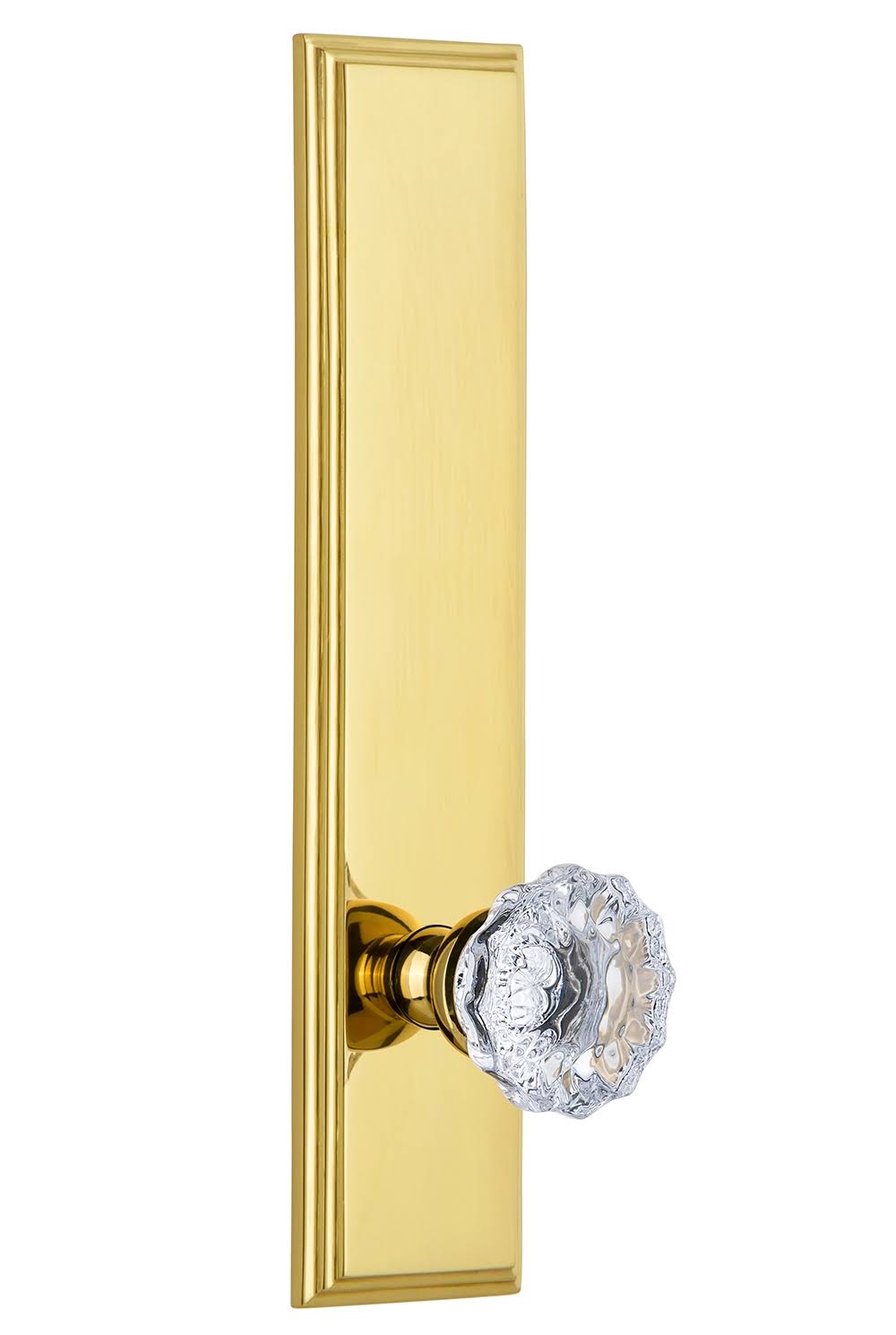 Polished Brass Tall Plate Privacy Knob I1970