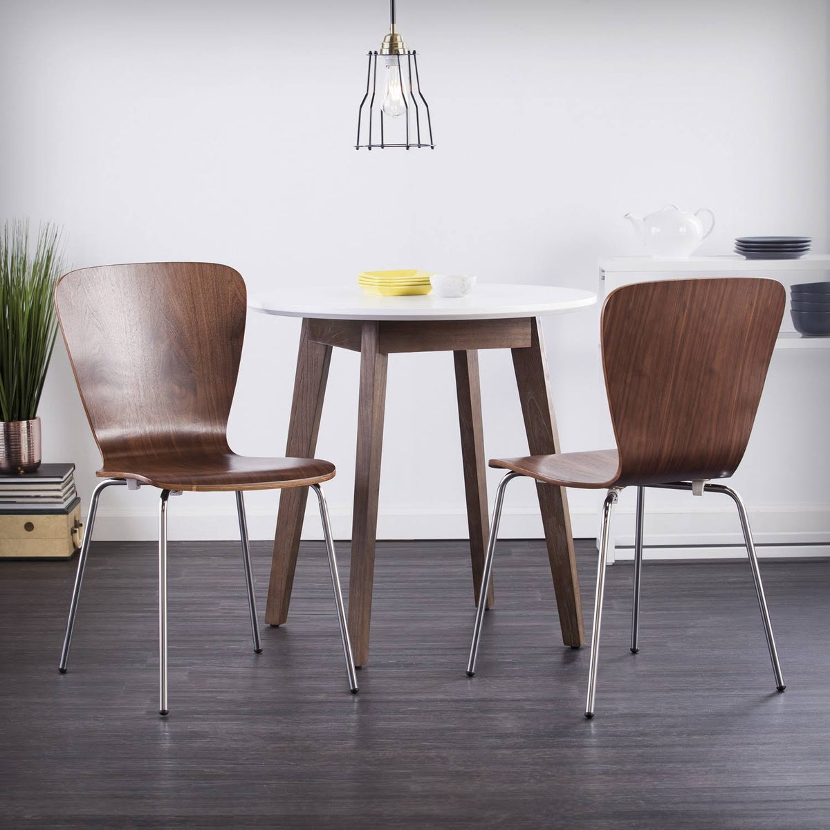 Bentwood Dining Chairs (Set of 2) - Walnut, Brown I4523