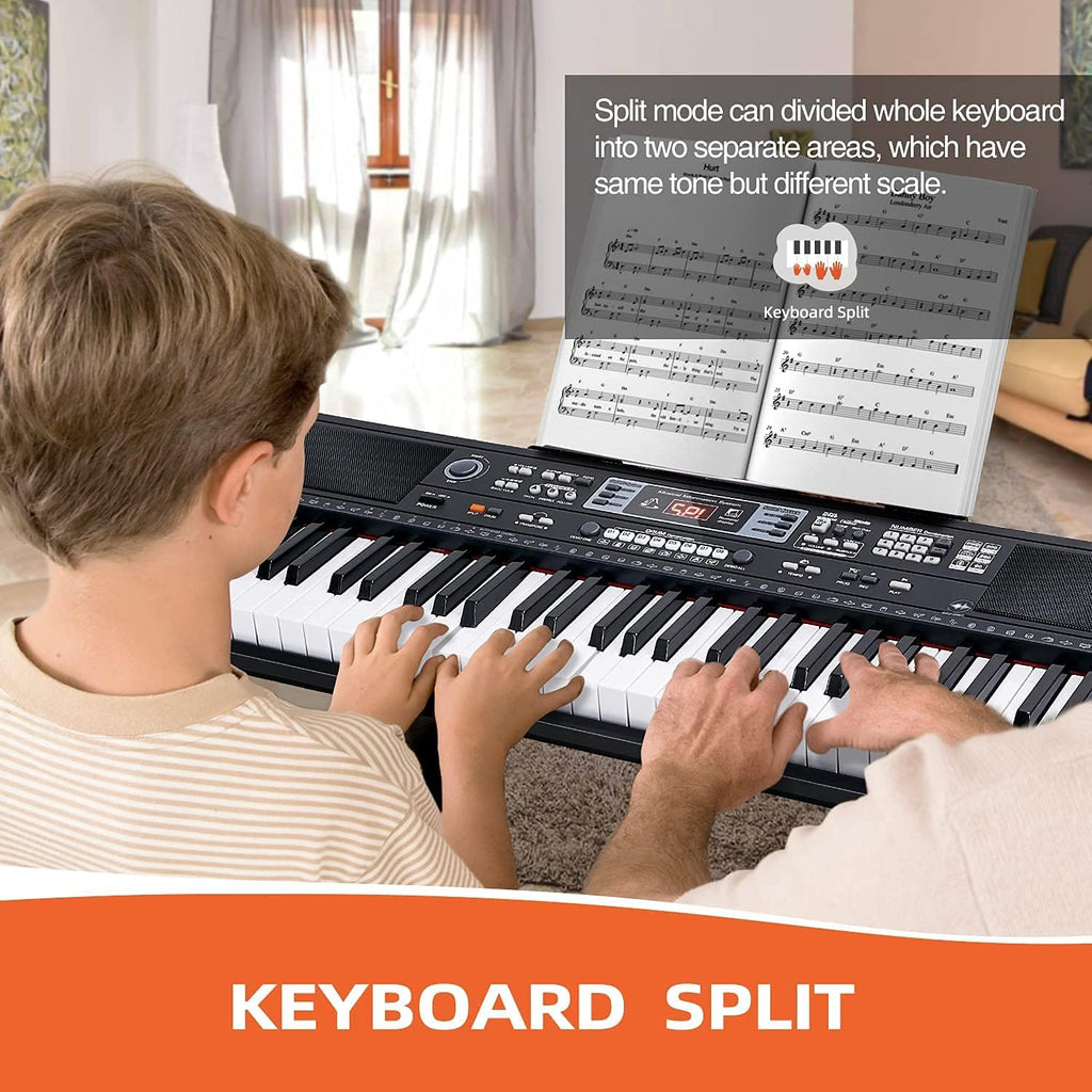 61 Key Electric Keyboard with Microphone and Power Supply V8876