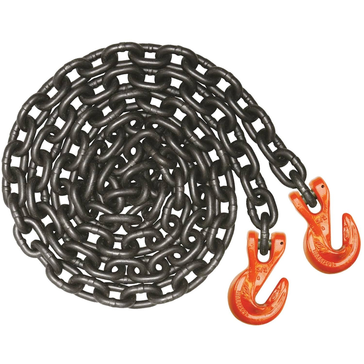 1/2 inch x 20 Foot Grade 100 Binder Chain Tie Down with Grab Hooks M357