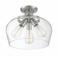 Satin Nickel Semi Flush Mount Light Fixture Z464795