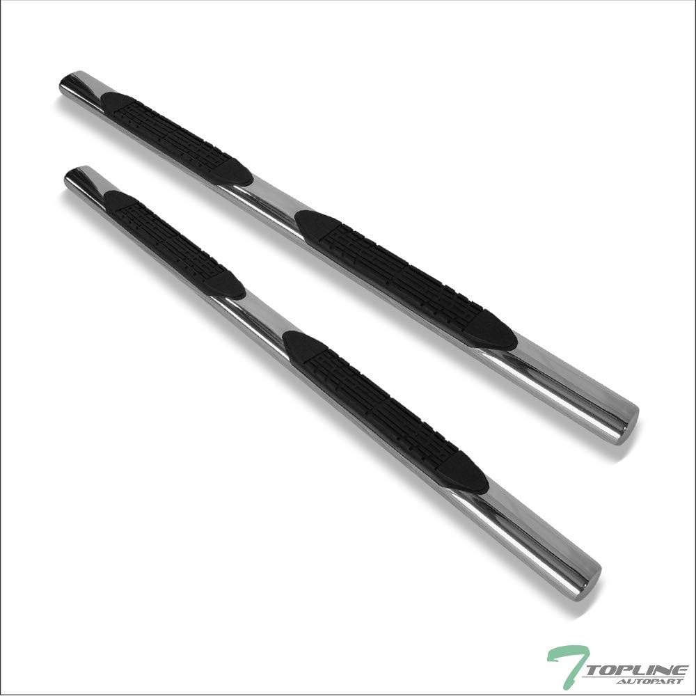 4" Oval Polished Stainless Steel Side Step Nerf Bars Rail Running Boards U251