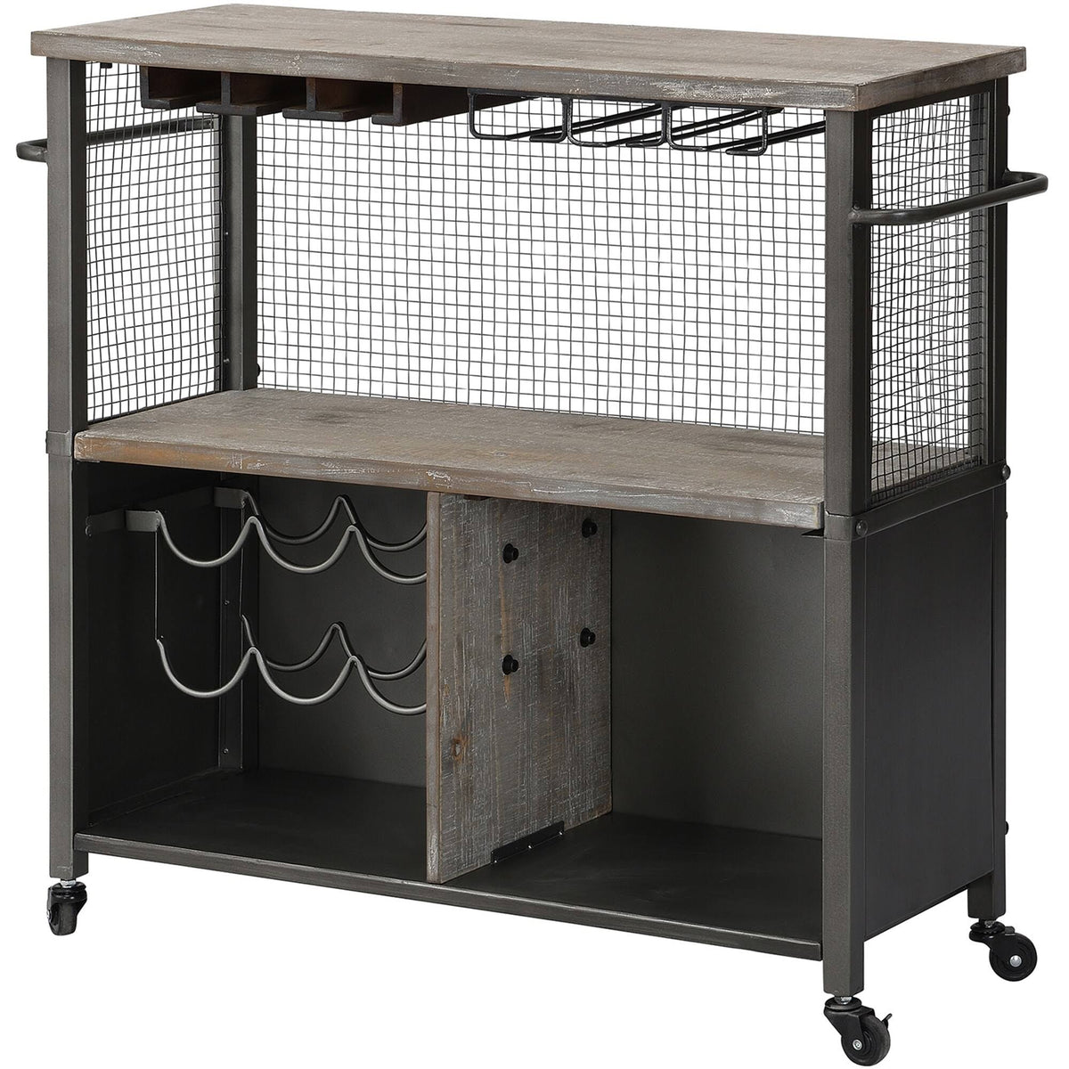 White Farmhouse Kitchen Cart P728