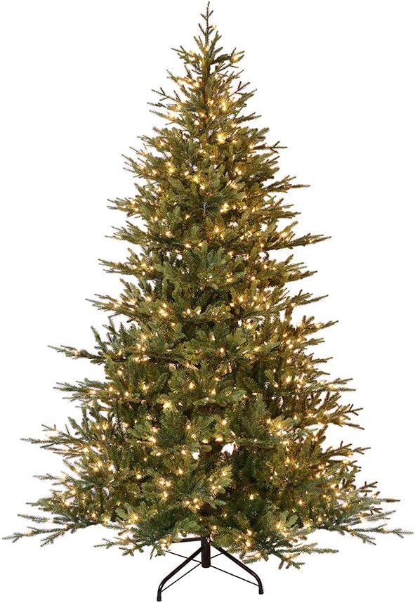 7.5 Foot Pre-Lit Balsam Fir Artificial Christmas Tree with 800 Clear Lights C412