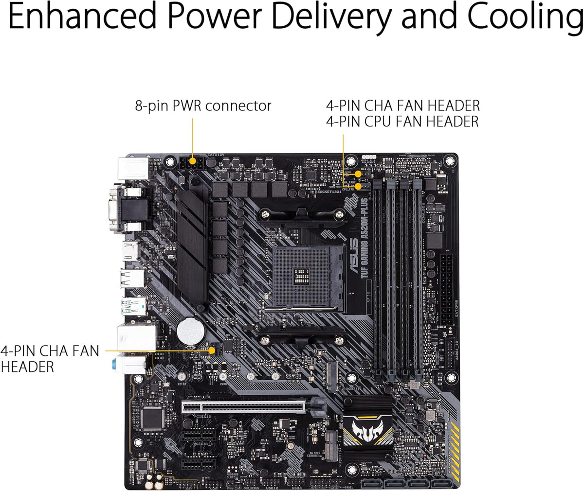 Micro ATX Motherboard with M.2 Support, SATA 6 Gbps, USB 3.2 Gen 2 Type-A W34055