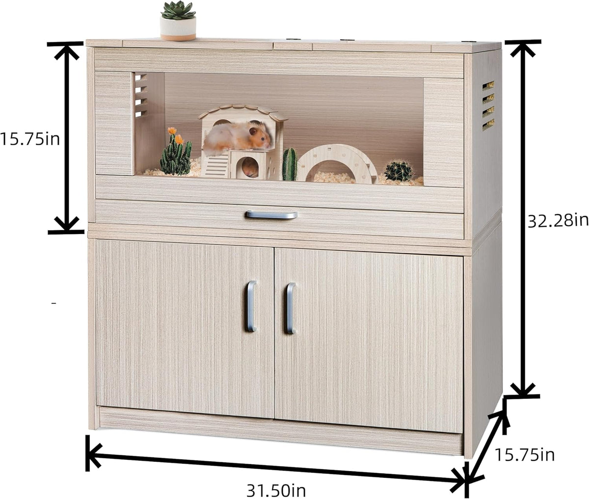 Guinea Pig Cage with Storage Cabinet Q7298