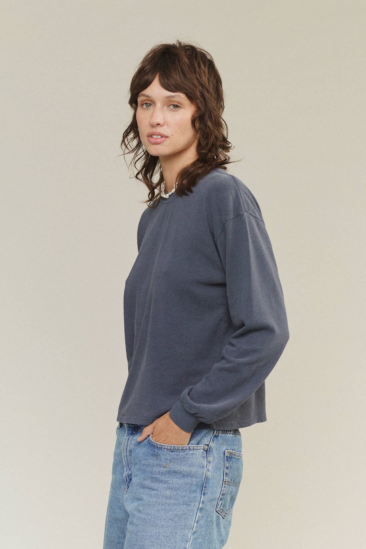 Cropped Long Sleeve Tee