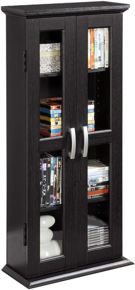 Grey 4 Tier Tall Bookshelf Cabinet A86764