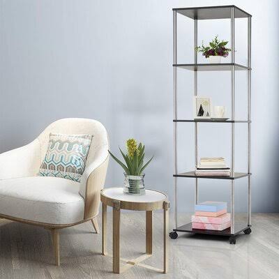 5 Tier Corner Shelf Storage Rack Steel M923911