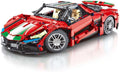 Red Sport Car MOC Building Blocks Construction Toy, 1:14 Scale Model Cars Set (1238 Pcs) Pack of 2 J333135