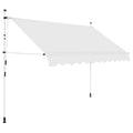 Cream White Retractable Window Awning Canopy with Crank Handle U970189