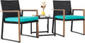 3 Piece Wicker Patio Furniture Set with Coffee Table B463181