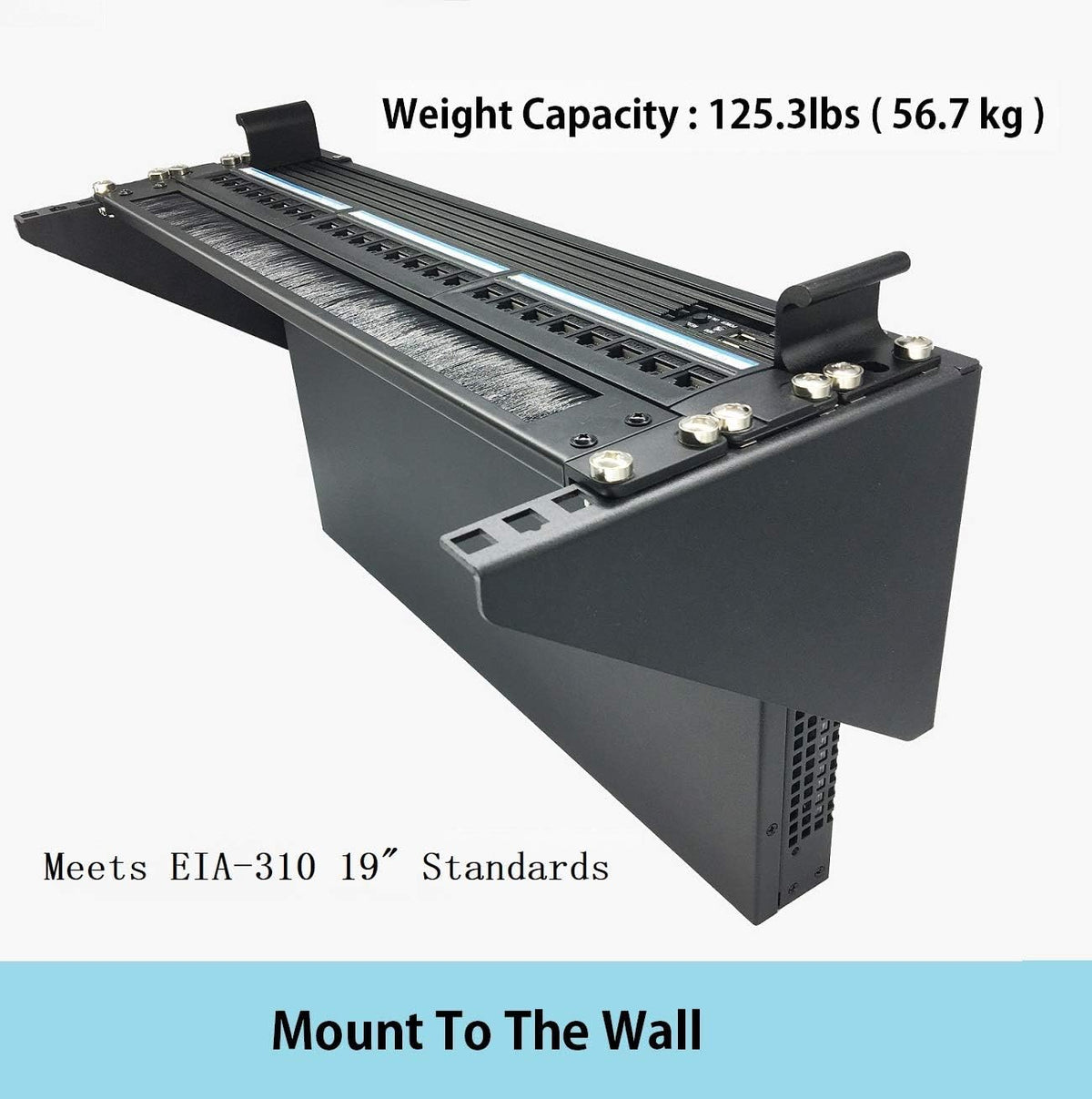 3U 19 Inches Steel Vertical Patch Panel Mounting Bracket, Pack of 2 F517940
