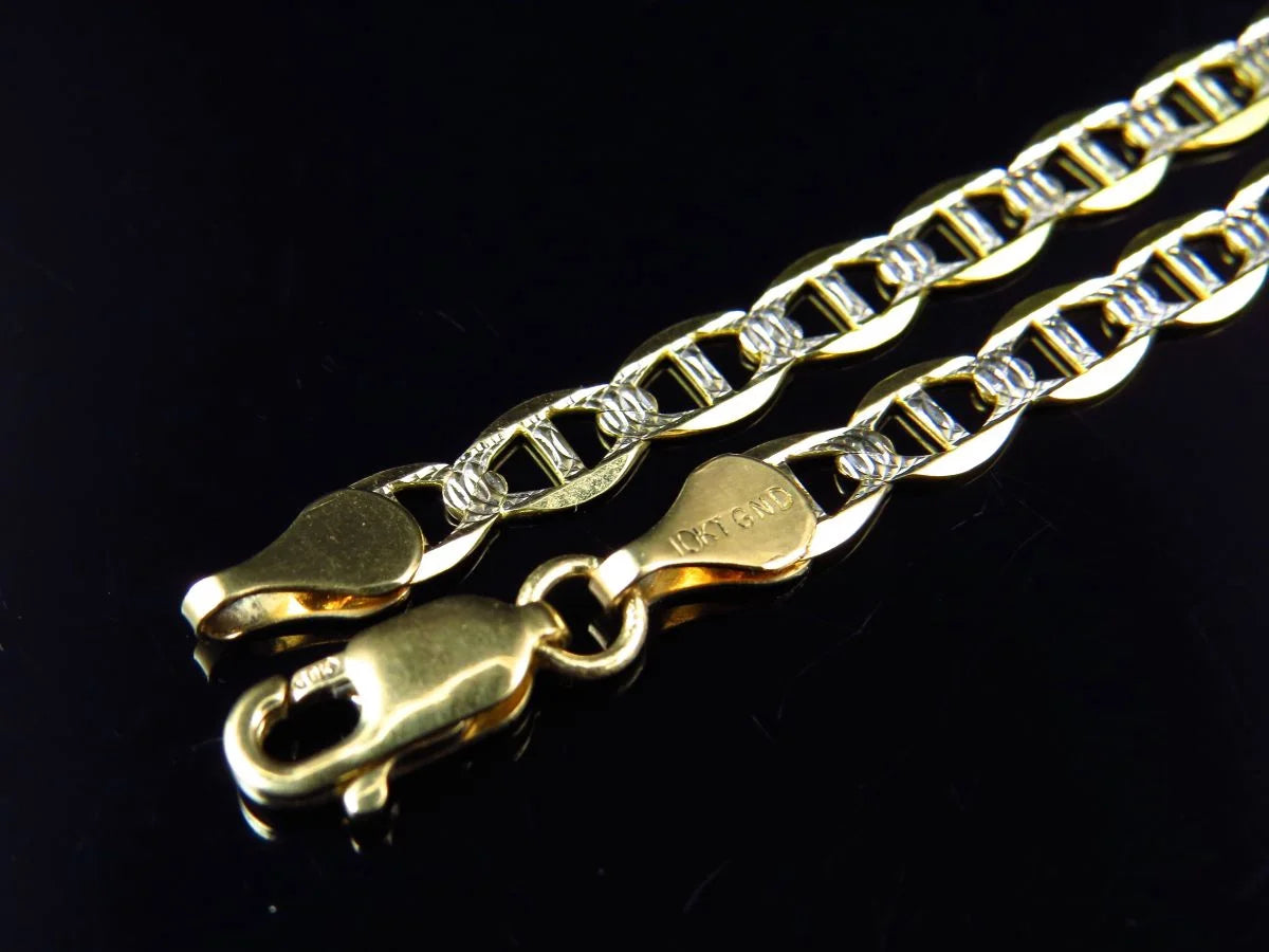 Yellow Gold Mariner Link Chain 16"-28" T1463