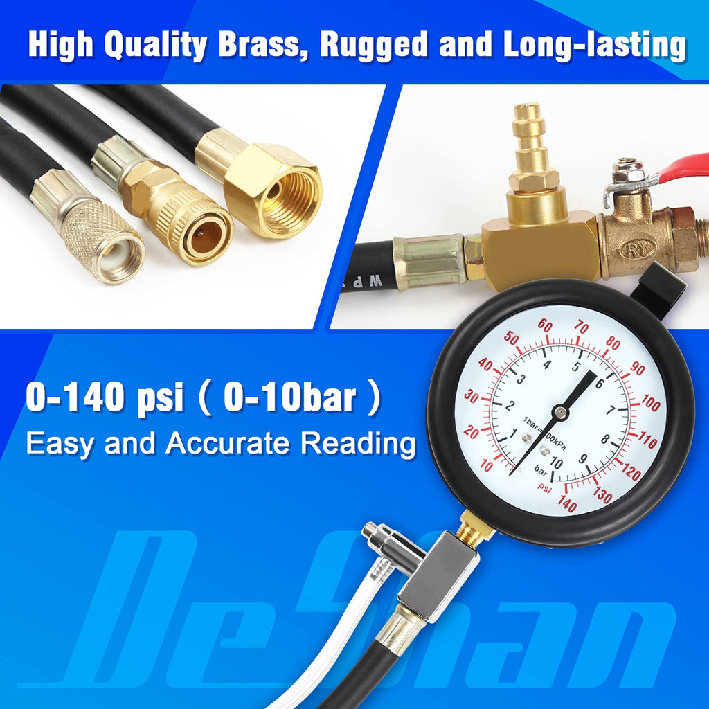 Fuel Pressure Test Kit 0-140 PSI Pack of 2 G544