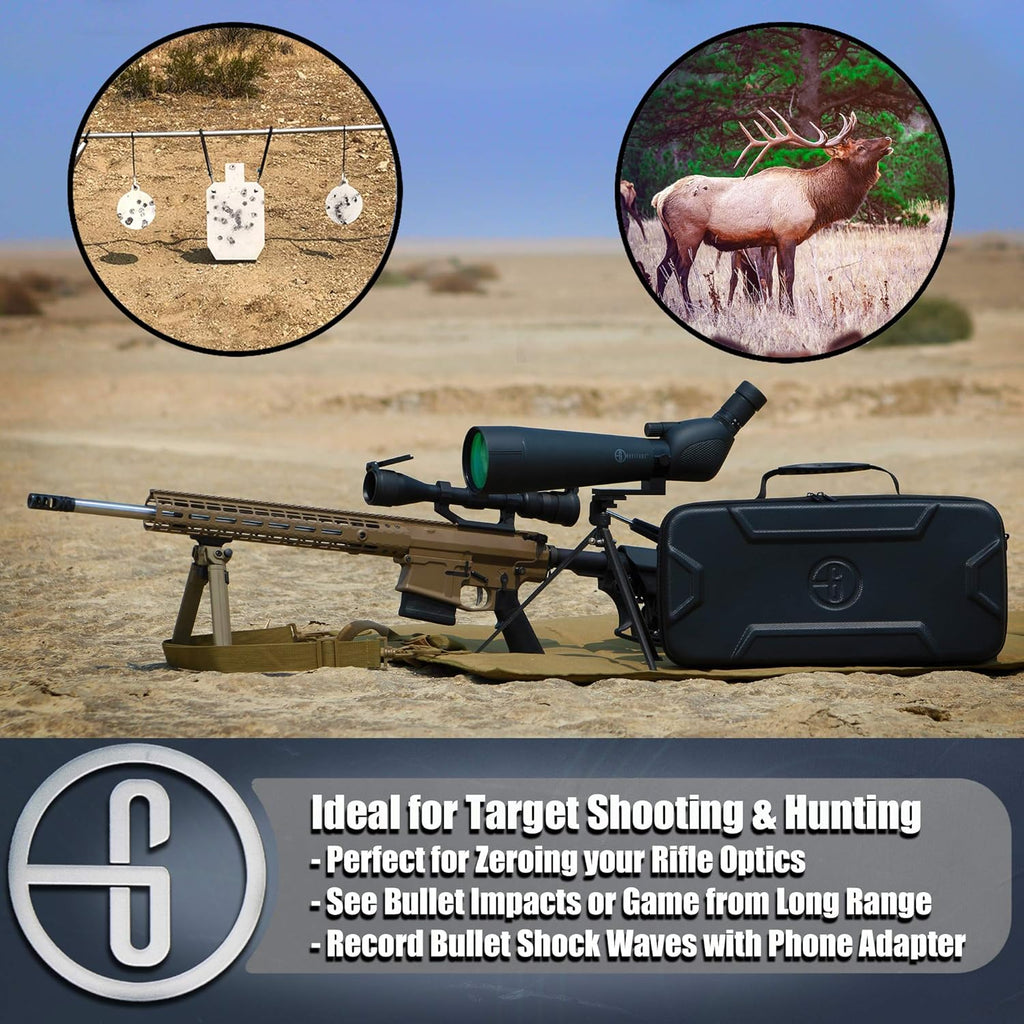 20-60x80mm HD Spotting Scope with Tripod and Carry Case E66855