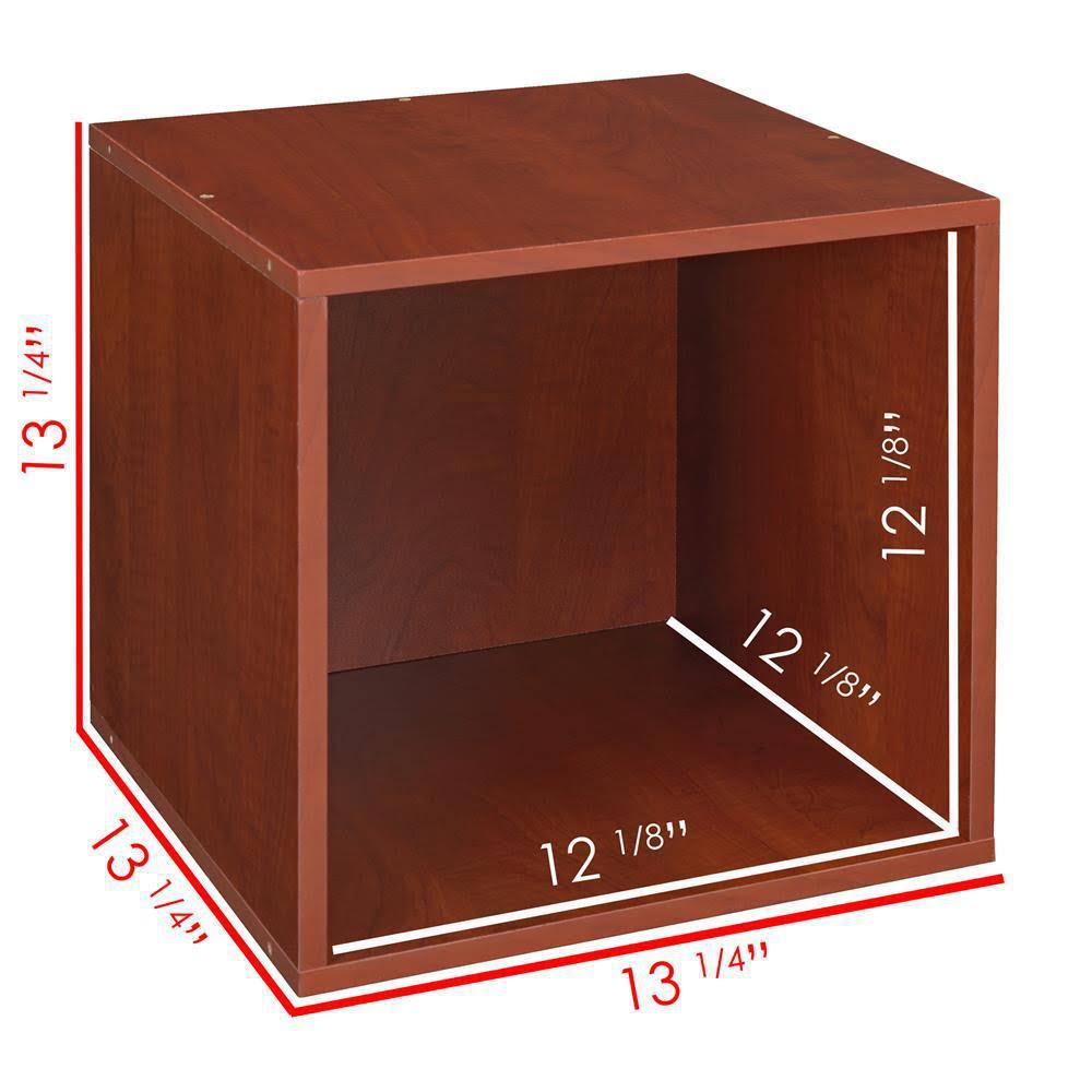 Cherry Wood 12-Cube Storage Organizer I178033