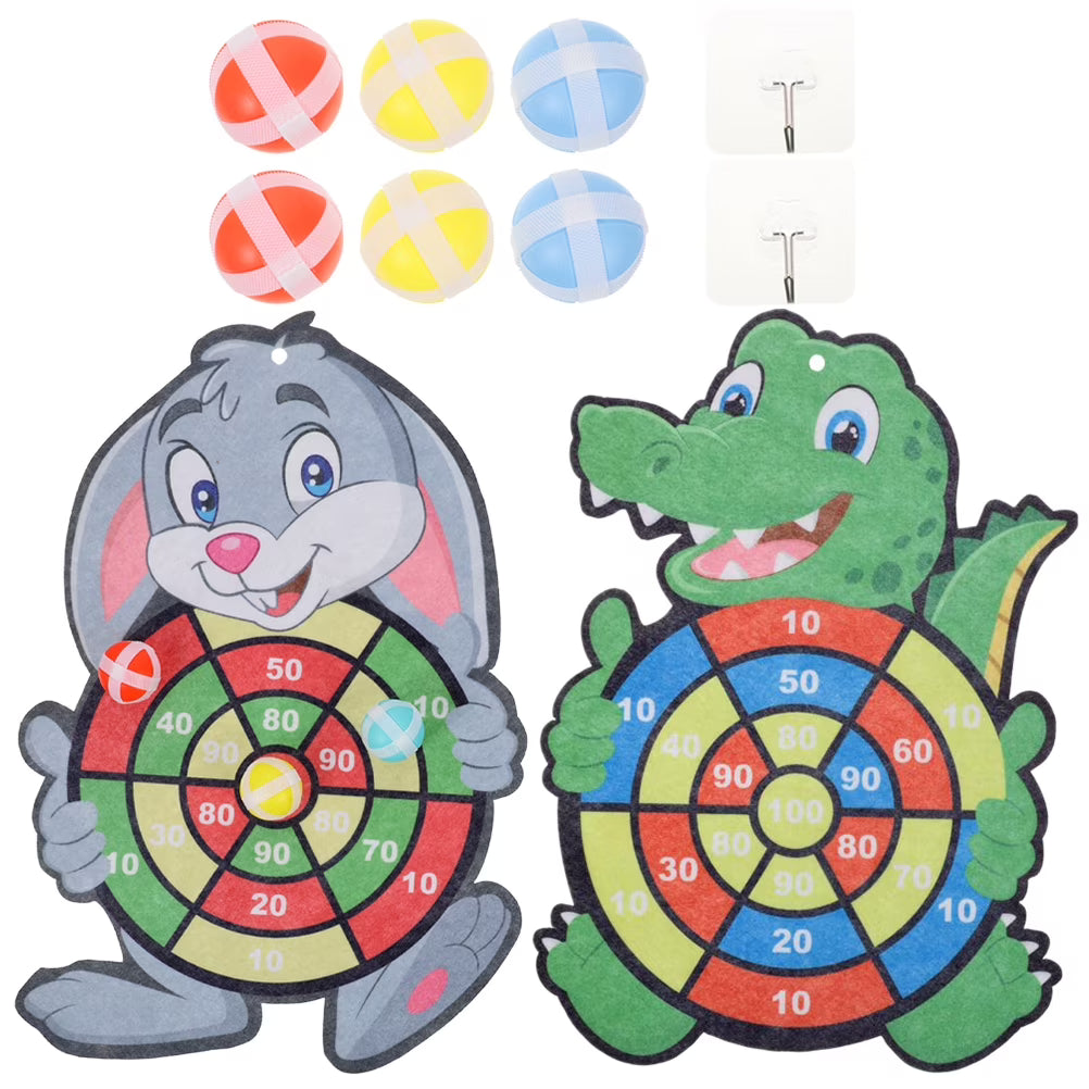 2 Sets Dart Board Game with Sticky Balls F870818