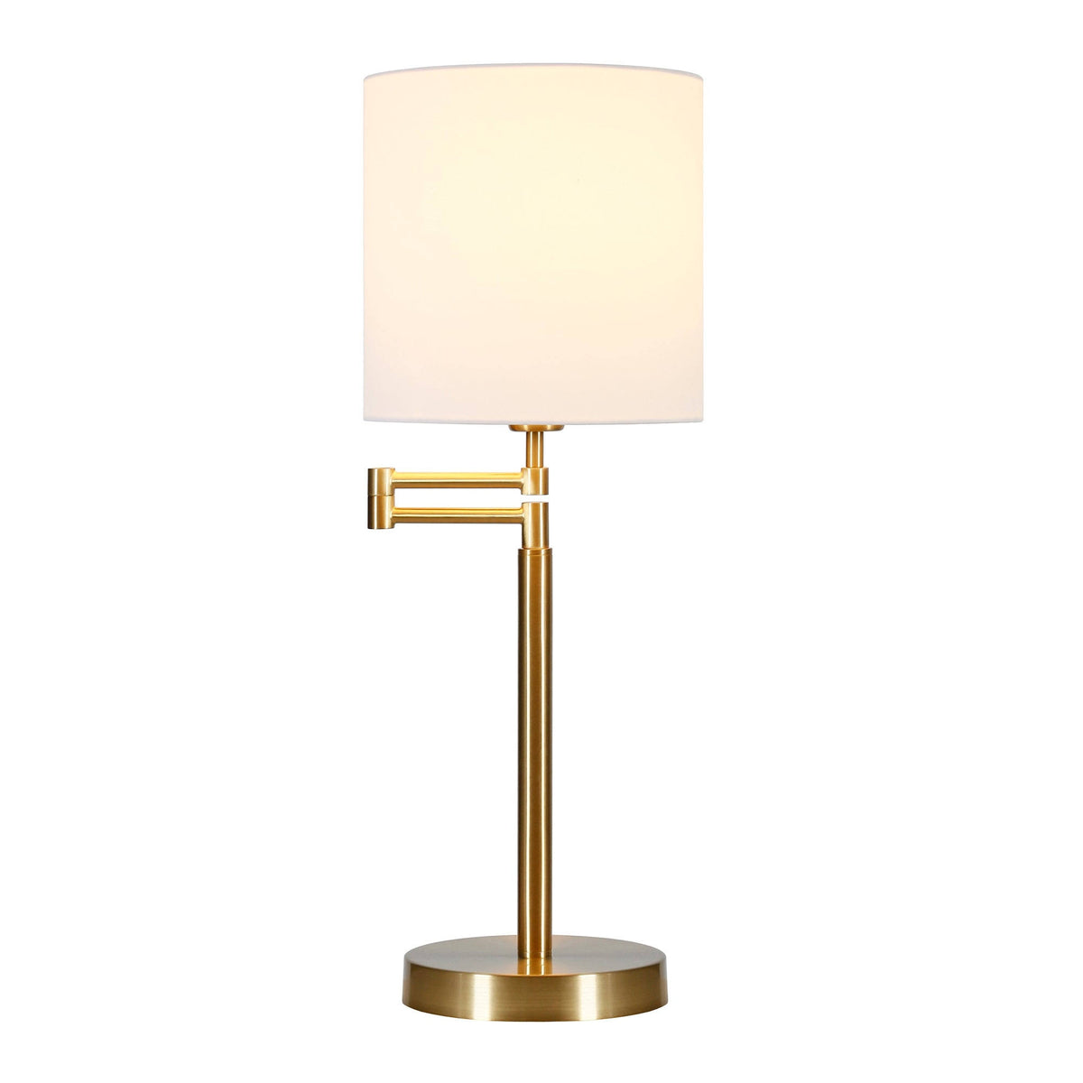 Blackened Bronze Swing Arm Table Lamp with Empire Shade E608