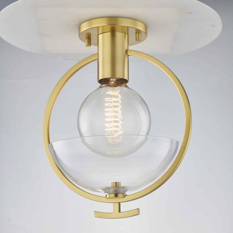 Polished Nickel Semi-Flush Mount Light E289