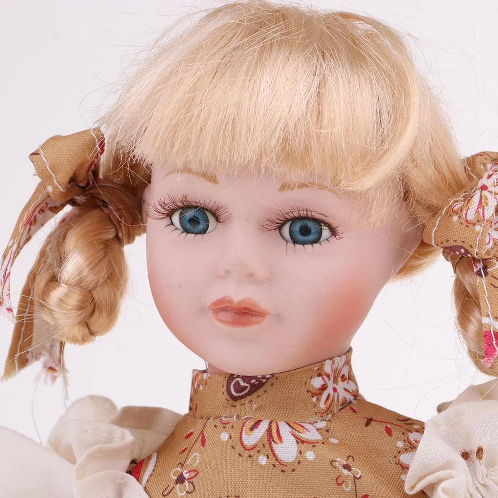 30cm Porcelain Doll Figure with Stand S8724