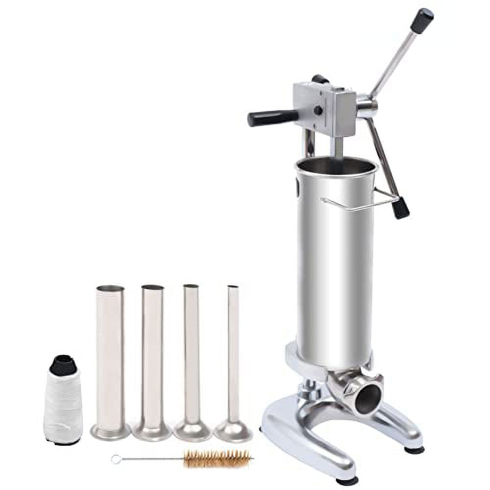 3L Stainless Steel Manual Sausage Stuffer Machine with 4 Filling Tubes R86099