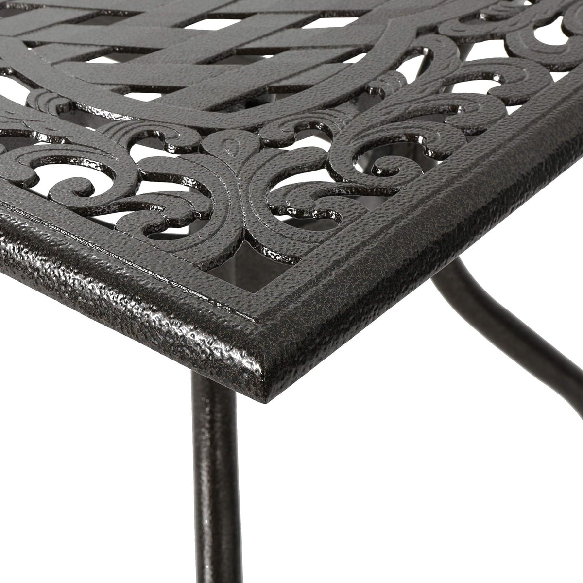 7 Pc Cast Aluminum Rectangular Dining Set V614047