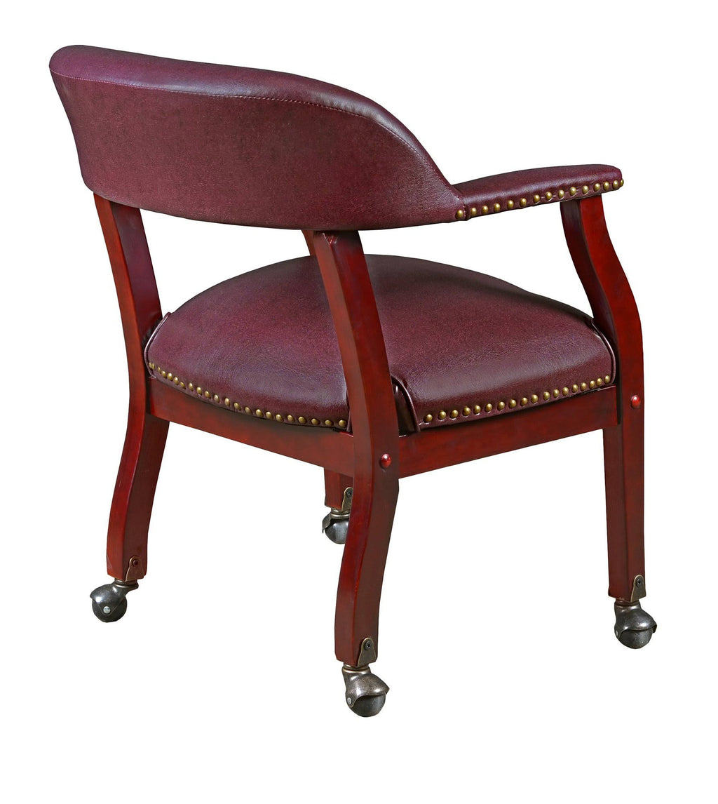 Black Captain Chair with Casters P622802