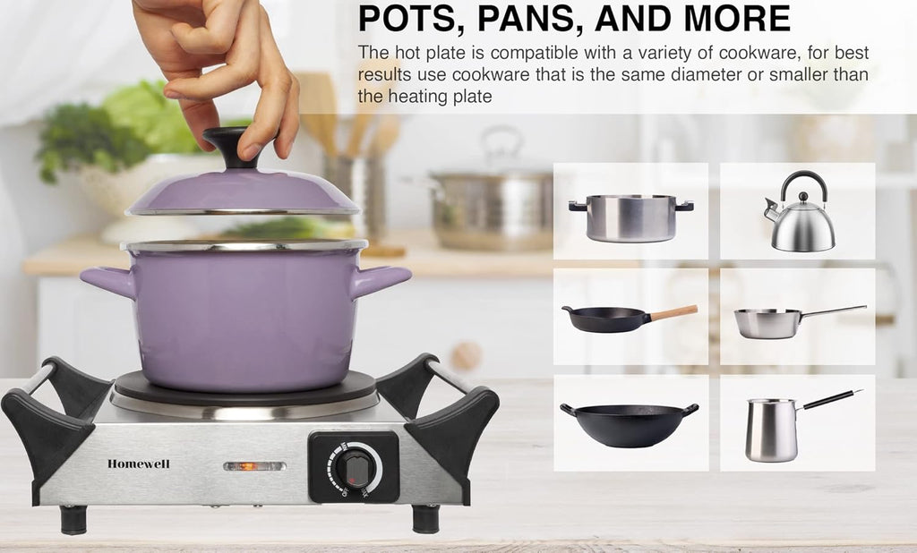 Electric Hot Plate Single Burner Pack of 2 G175453