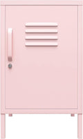 Bashful Pink Metal Locker End Table U678705