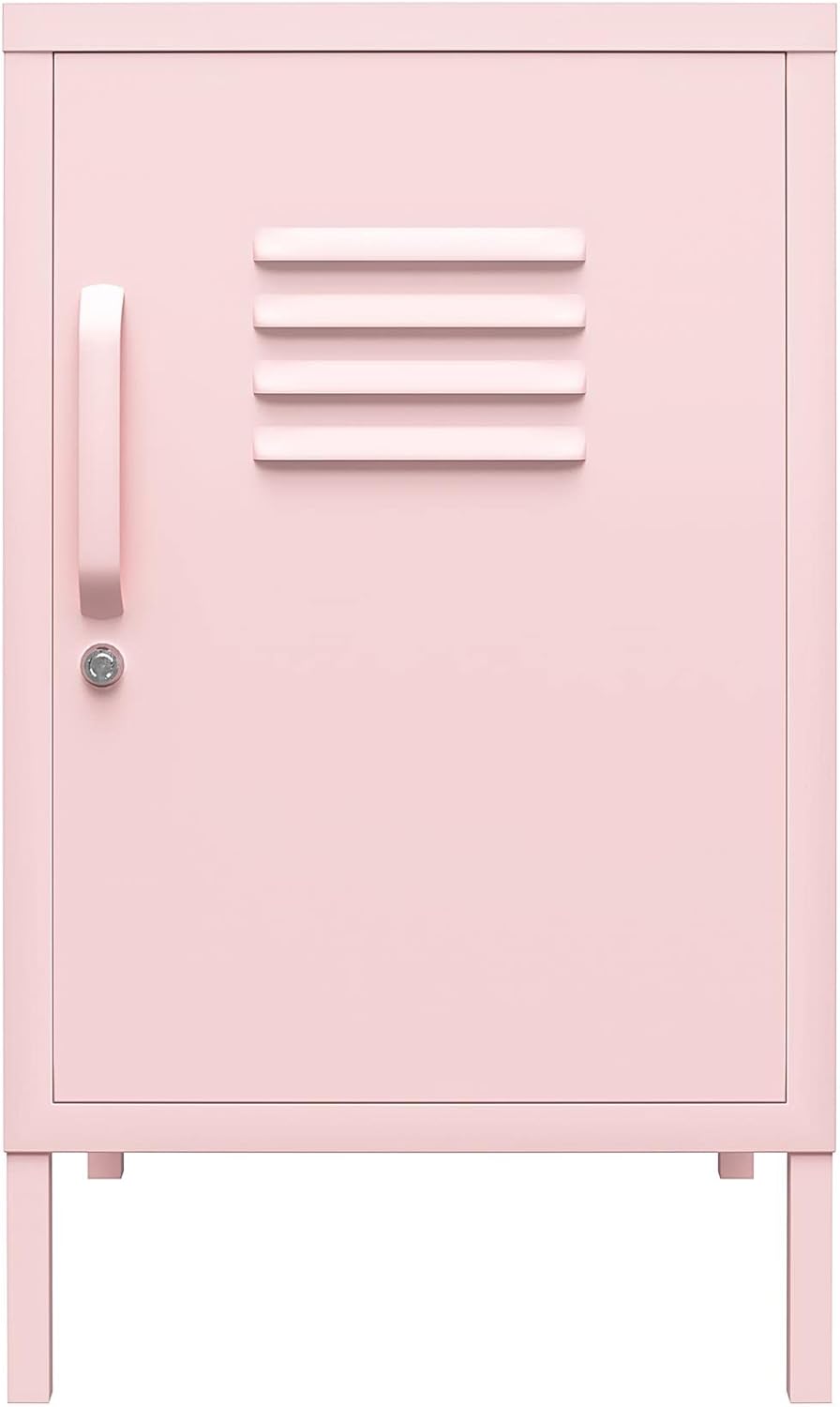 Bashful Pink Metal Locker End Table U678705