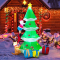 7 FT Inflatable Christmas Tree with Santa Claus & Dog R600385