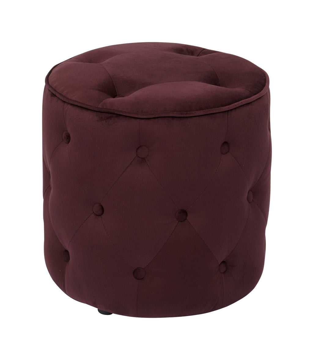 Port Velvet Tufted Round Ottoman D47718