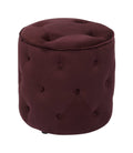 Port Velvet Tufted Round Ottoman D47718