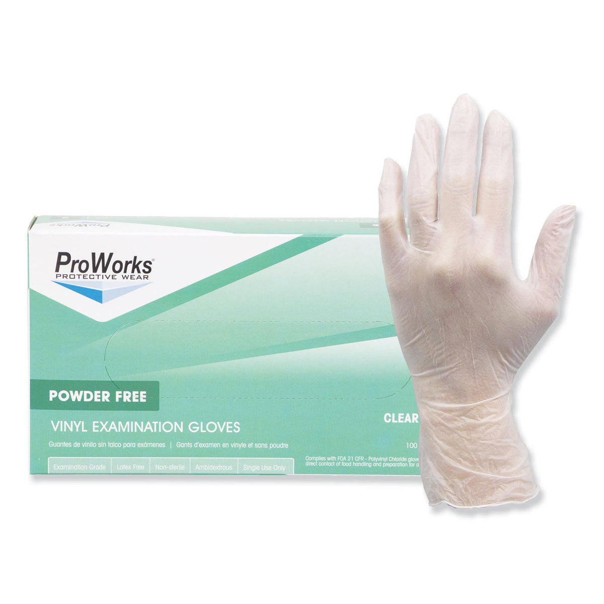 Disposable Vinyl Gloves Small Clear 1000/Carton W44597