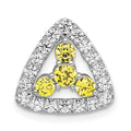 14K White Gold Lab Grown Diamond Triangle Pendant F91407