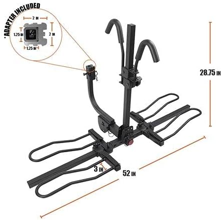 2-Bike Tray Style Hitch Mount Rack Carrier P182