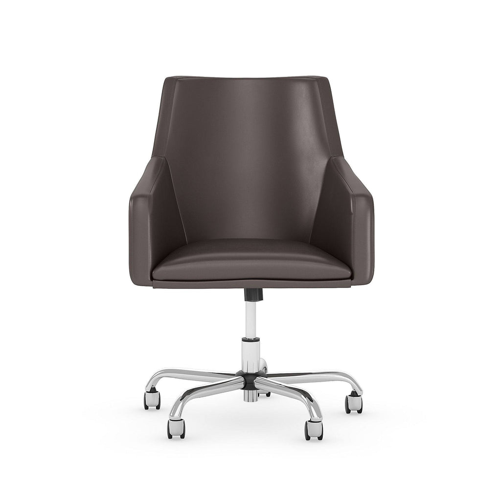 White Leather Box Chair C990926
