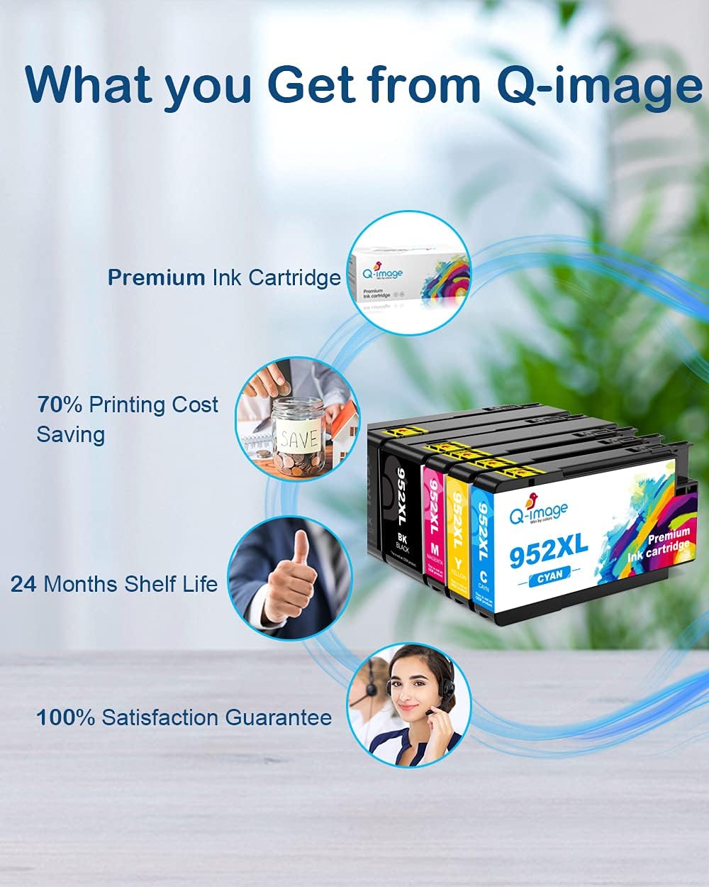Ink Cartridges Combo Pack 4 Pack (1 Black, 1 Cyan, 1 Magenta, 1 Yellow) O285