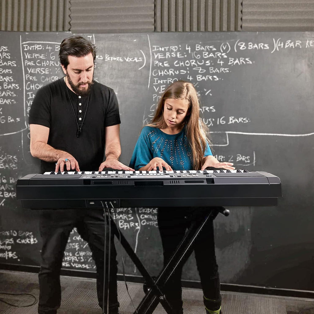 61 Key Electric Keyboard with Microphone and Power Supply V8876