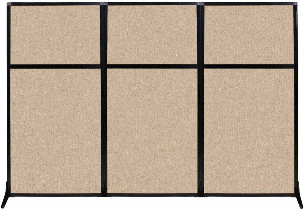 Portable Wall Divider with Charcoal Gray Fabric Panels Z9713