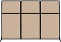 Portable Wall Divider with Charcoal Gray Fabric Panels Z9713