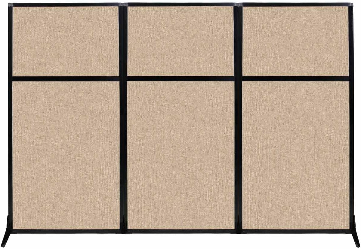 Portable Wall Divider with Charcoal Gray Fabric Panels Z9713
