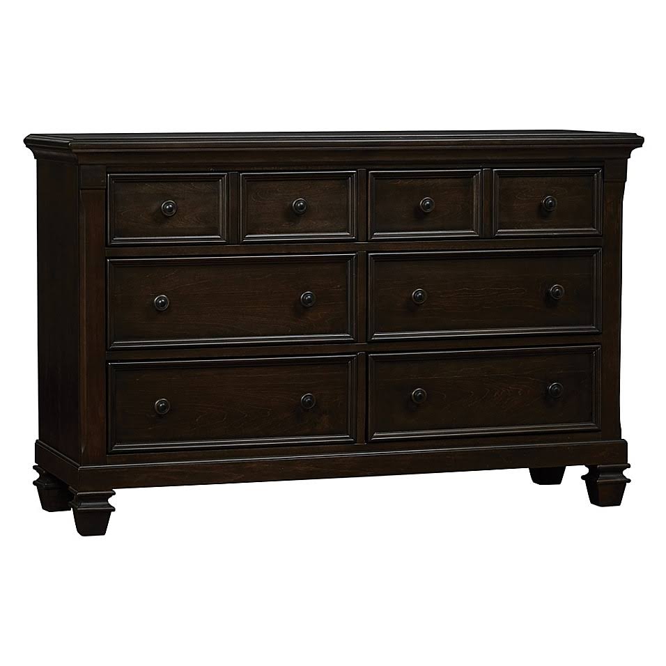 6-Drawer Double Dresser in Charcoal Brown G263