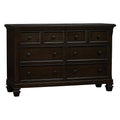 6-Drawer Double Dresser in Charcoal Brown G263