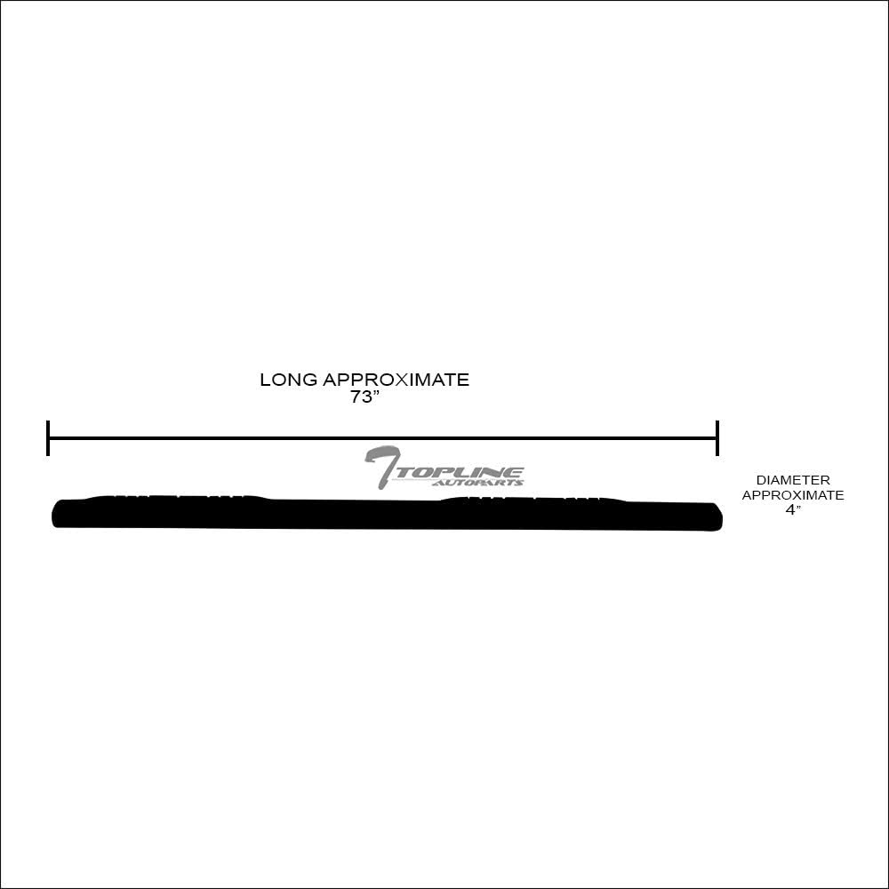 4" Oval Polished Stainless Steel Side Step Nerf Bars Rail Running Boards U251